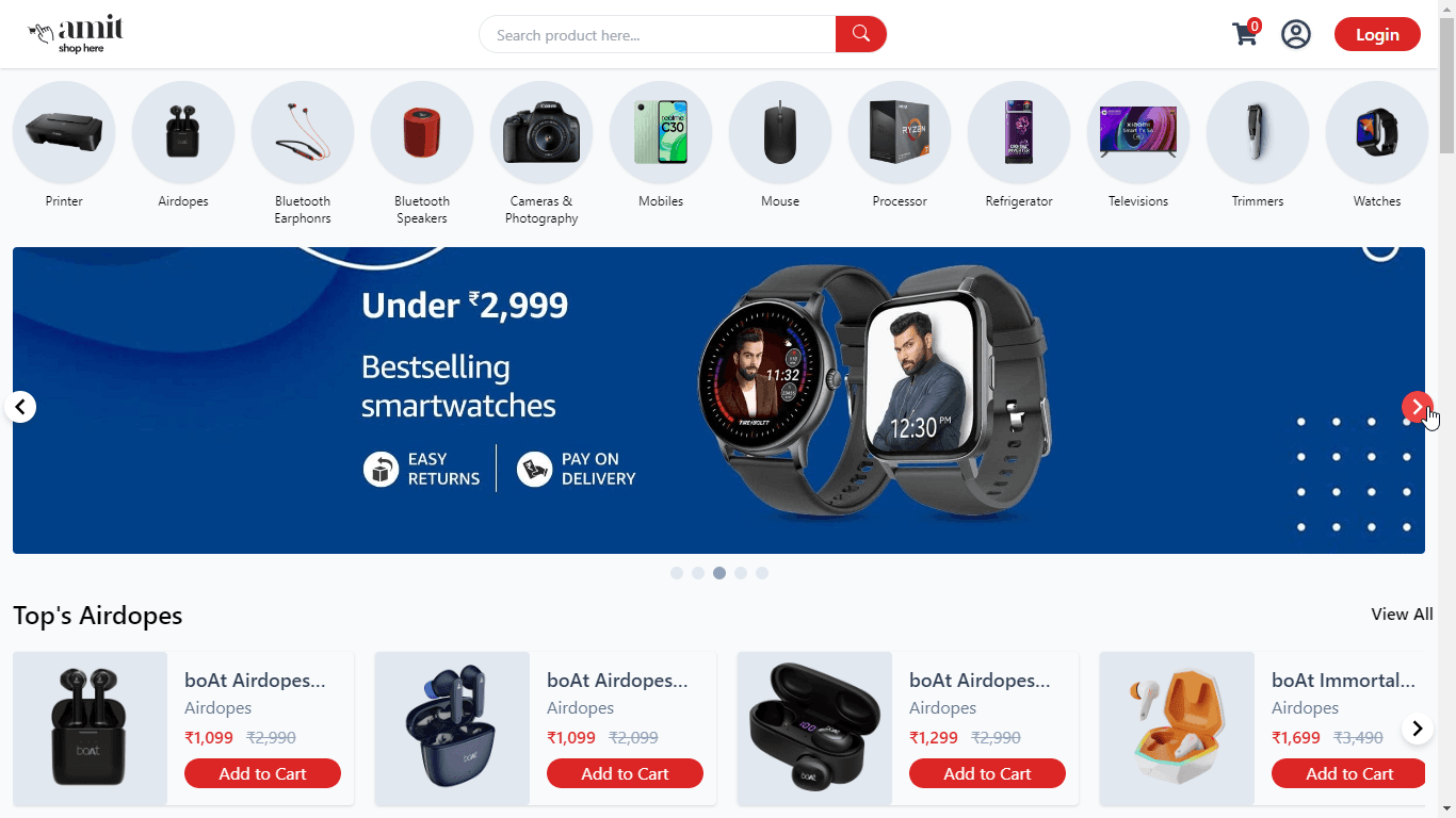 Electronic E-commerce Website