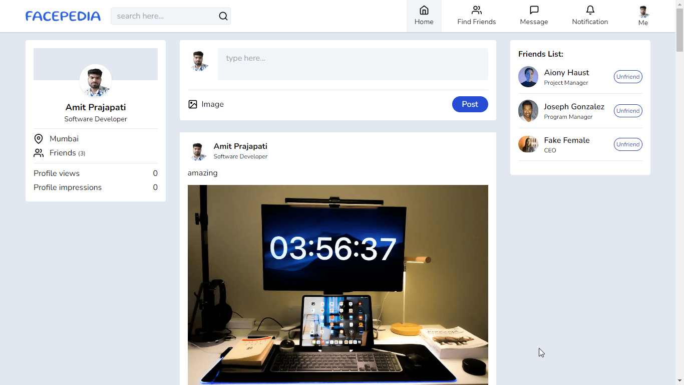 Full Stack Nextjs App with Auth, Likes, Comment , Post | Mongodb, Nodejs