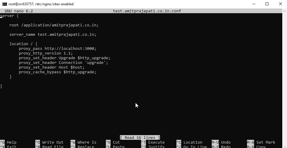 domain configuration