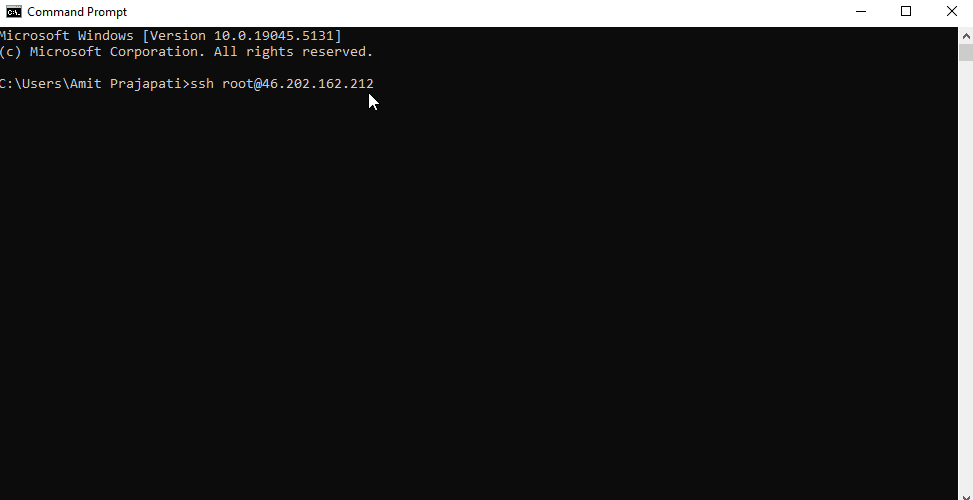open terminal and paste
